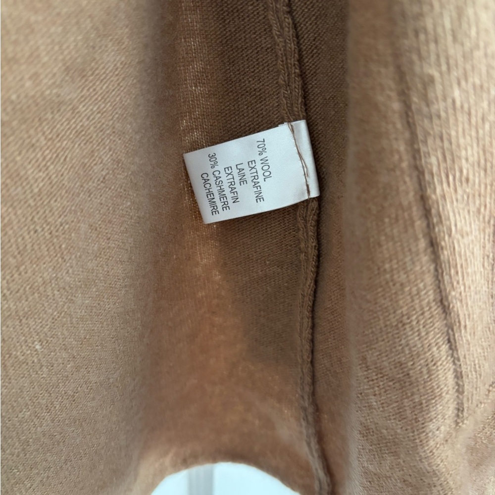 Bellina 100% Cashmere Cardigan | Made in Italy | Open Front Camel Sweater | NWT - Picture 4 of 5